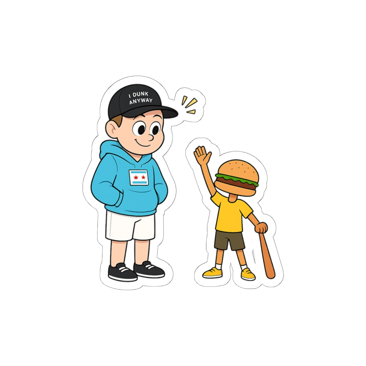 Beefboss and Poofesure Whimsical Stickers | Funny Character Vinyl Decals