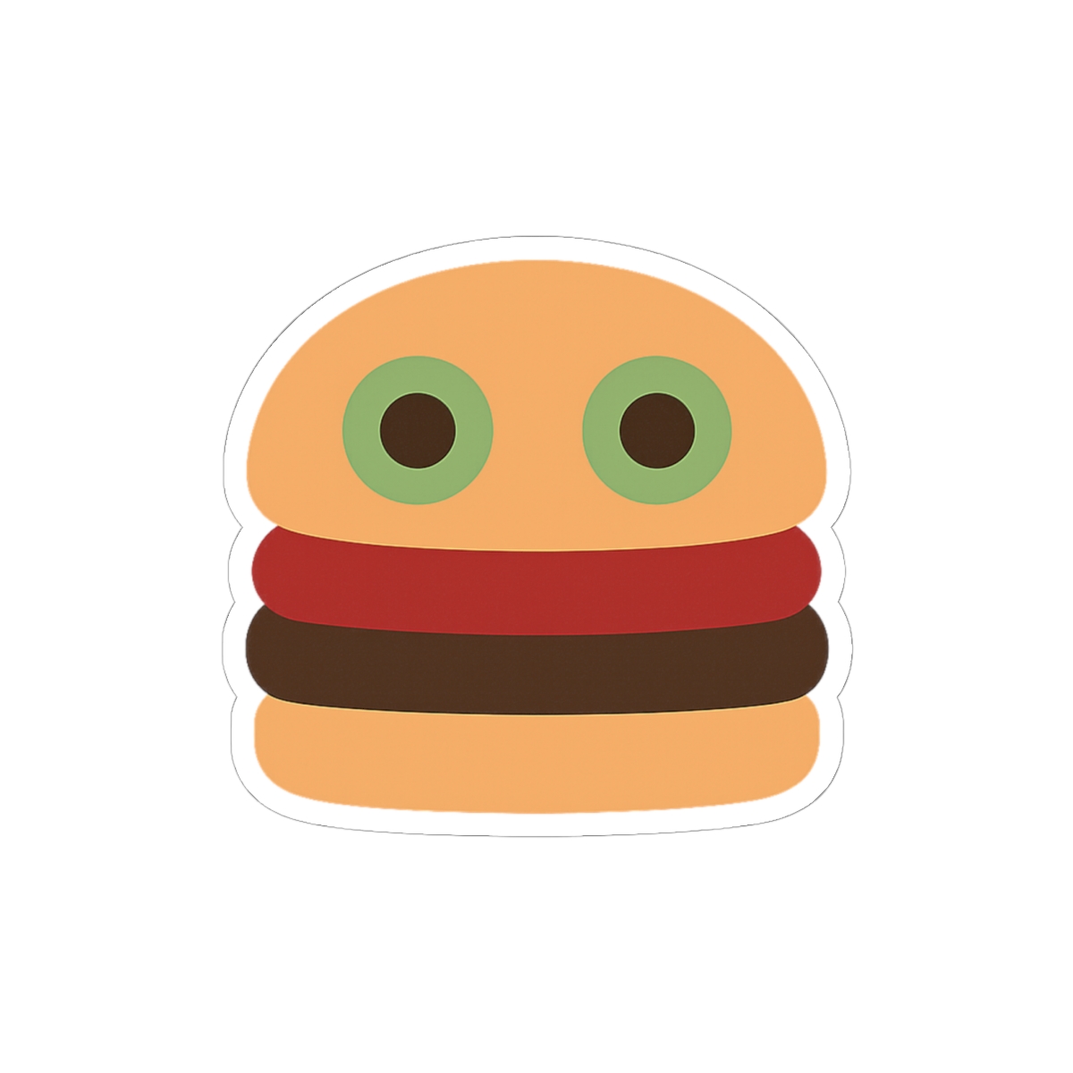 Beef Boss Hamburger Mii Funny Sticker | Full Color Fortnite Decal