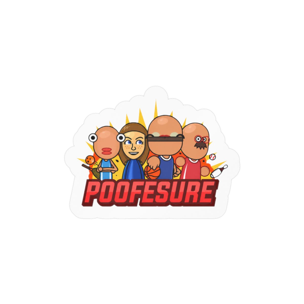 Poofesure Logo Whimsical Cute Sticker | Vinyl Decal Fan Gear