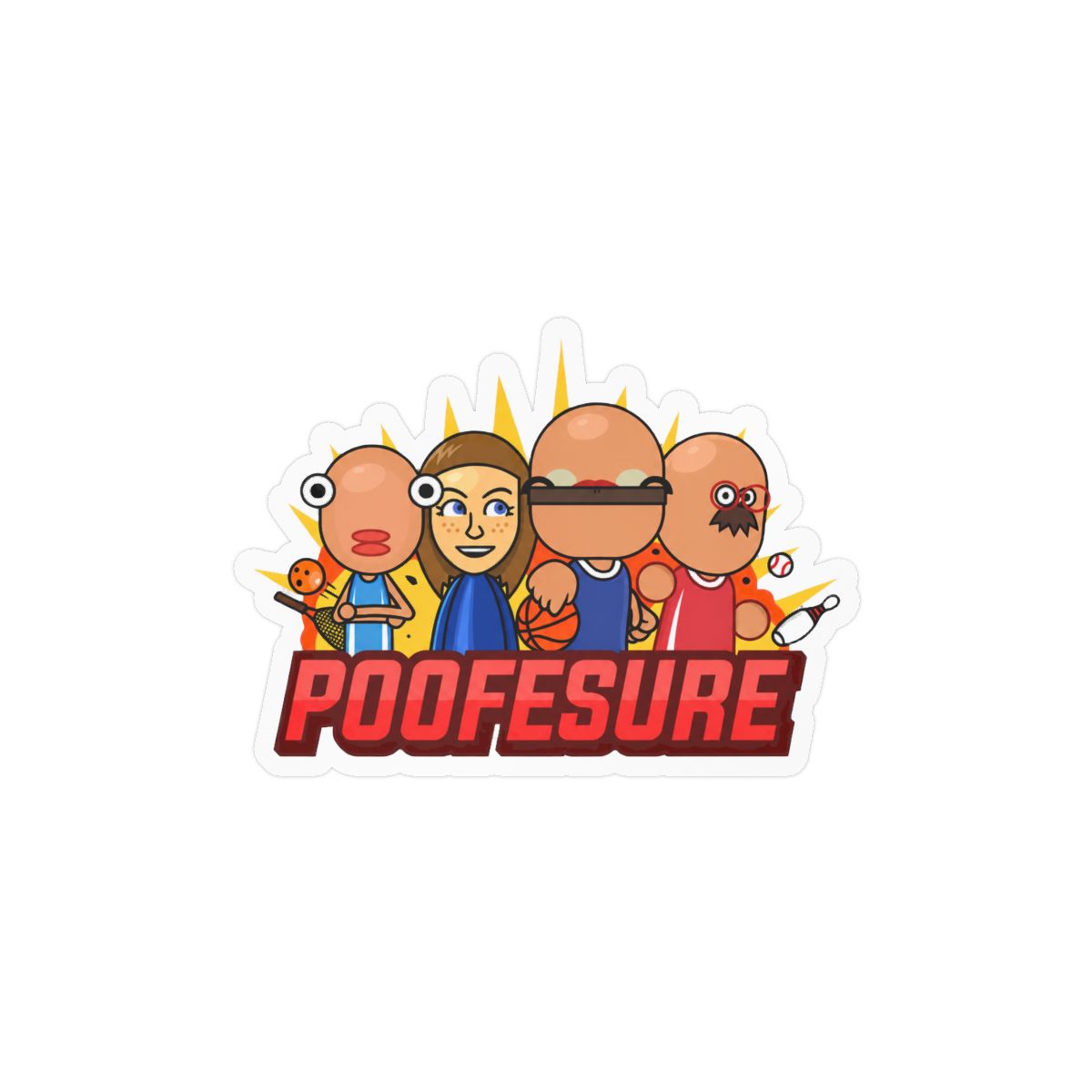 Poofesure Logo Whimsical Cute Sticker | Vinyl Decal Fan Gear