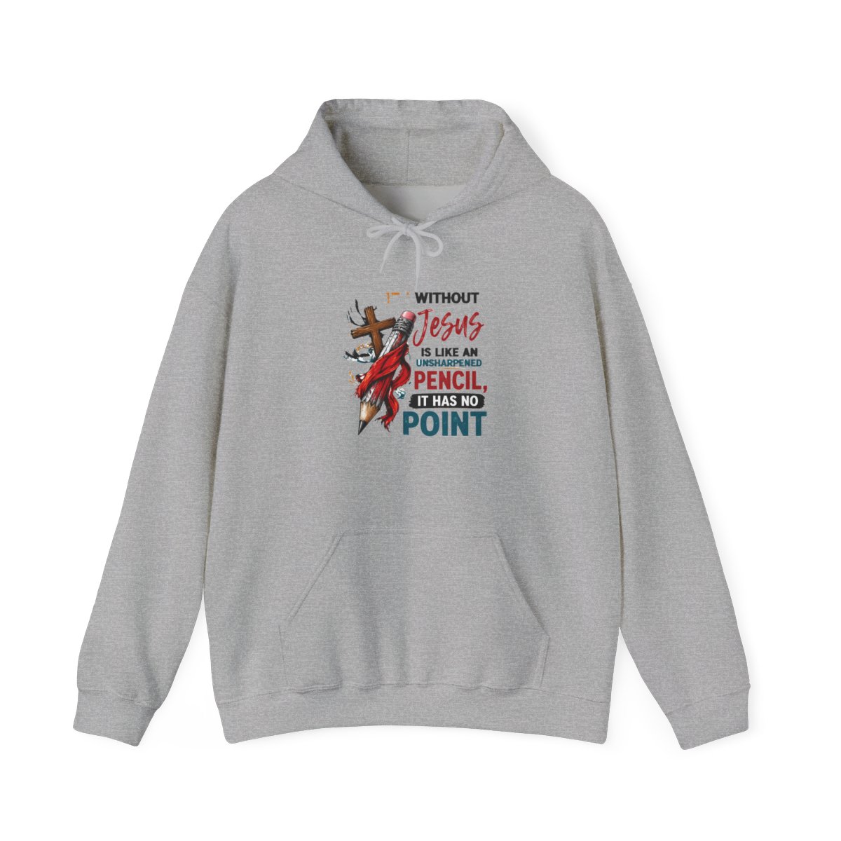 Funny 'Life Without Jesus Unsharpened Pencil' Shawl Collar Hoodie - Christian Gift - Official hoodies merchandise