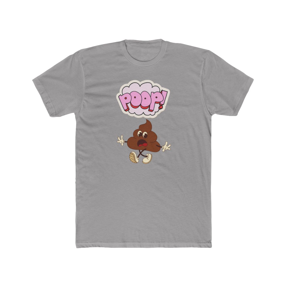 Cartoon Poop Character Speech Bubble T-Shirt - Official t-shirts merchandise