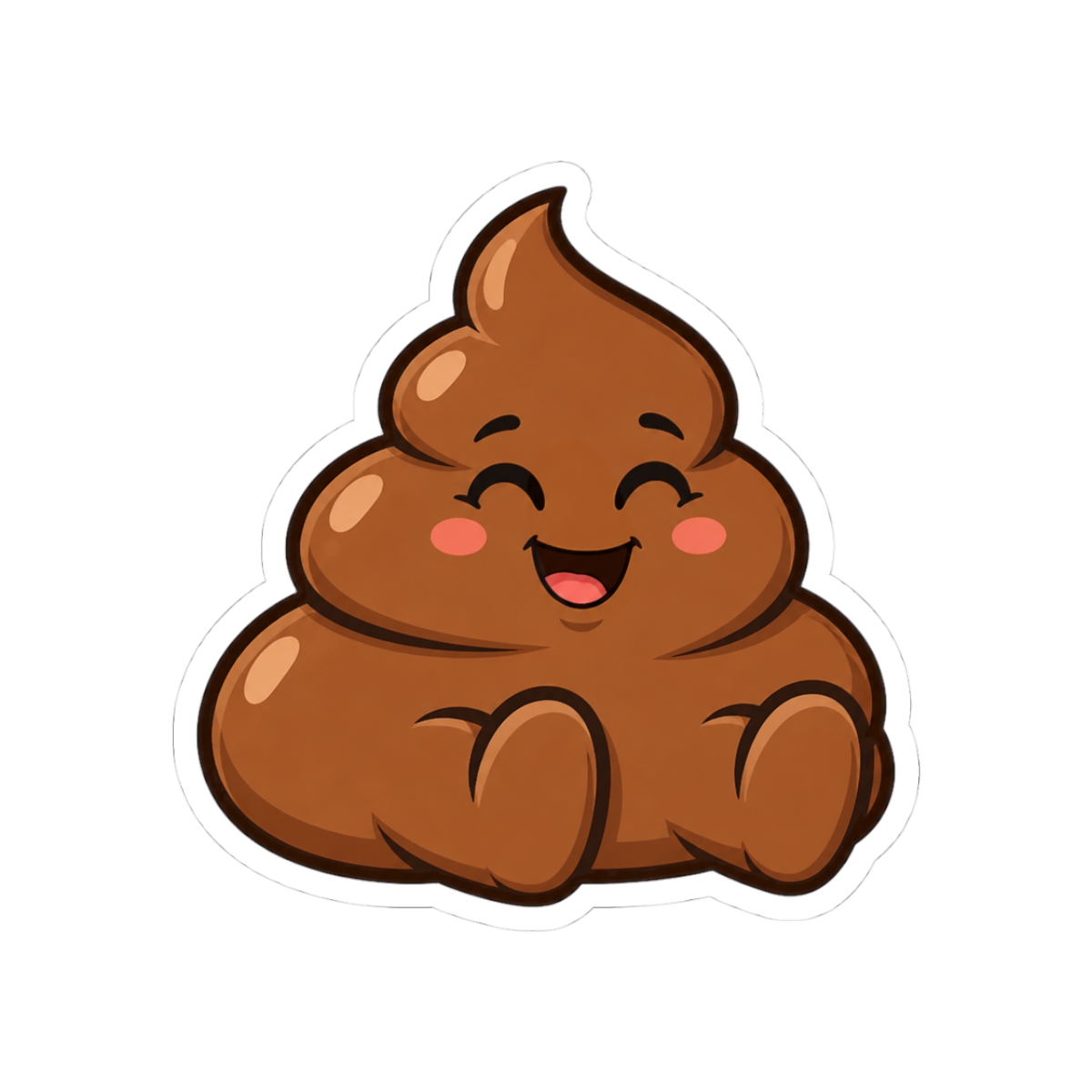 Poo Sitting Icon Svg: Cute Character For Stickers - Official stickers merchandise